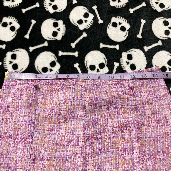 Elegant Purple Tweed Pencil Skirt - Picture 8 of 13